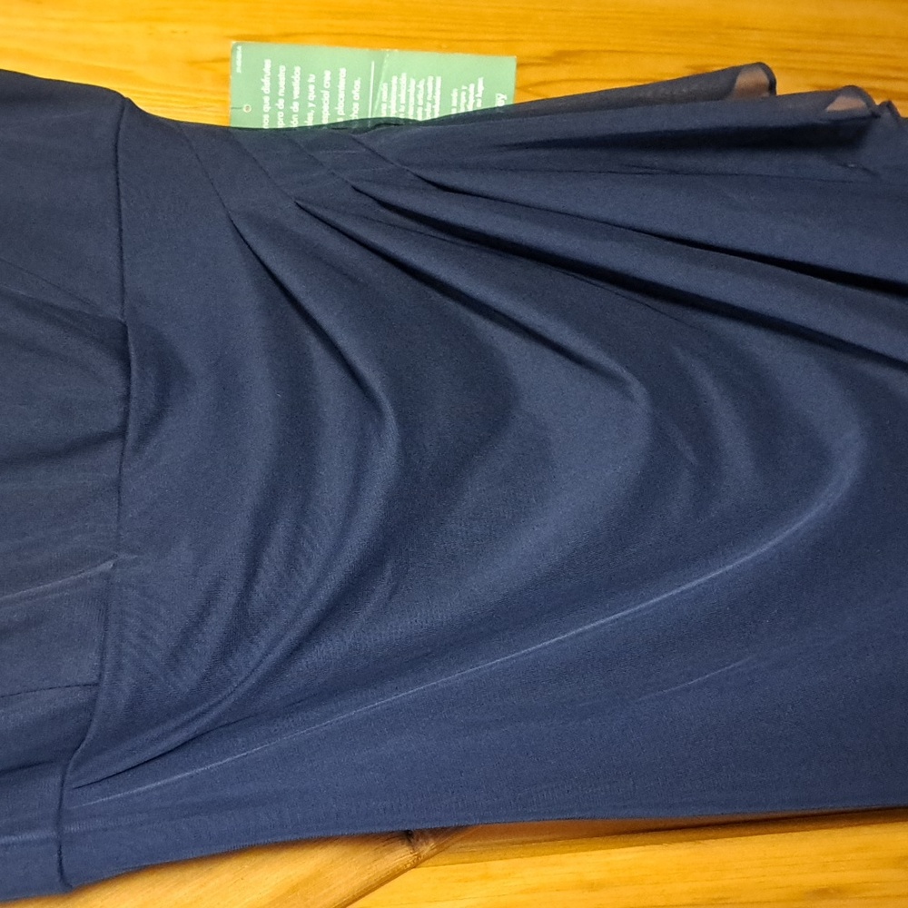 DJ-JAZ 14 party dress, prom, christmas.  Navy ptp 20 " length  39" - Picture 4 of 12